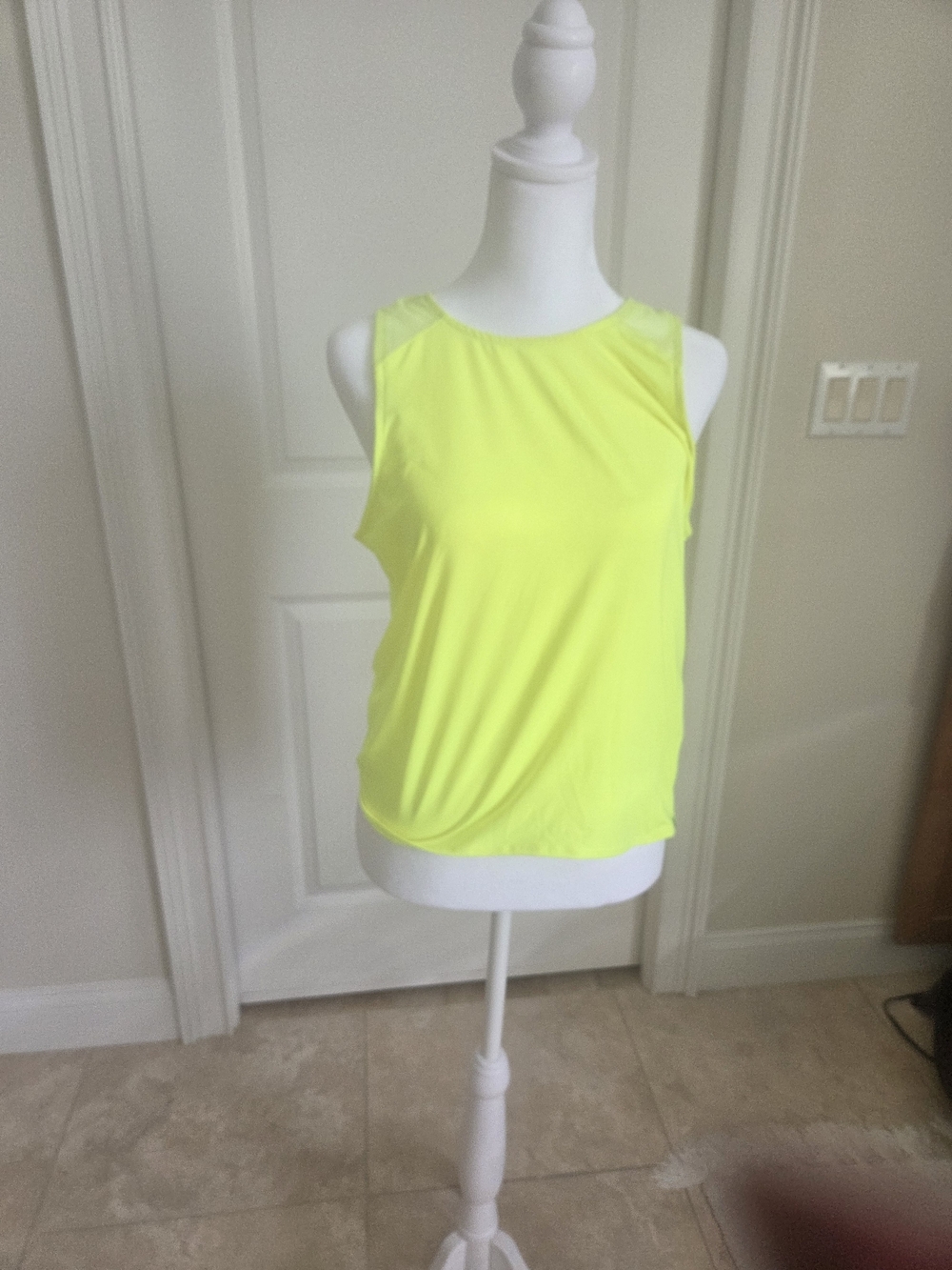 Lucky in Love Neon Yellow Athletic Tank Top